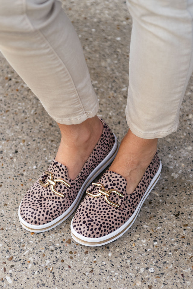 Nature Brown Leopard Platform Loafer