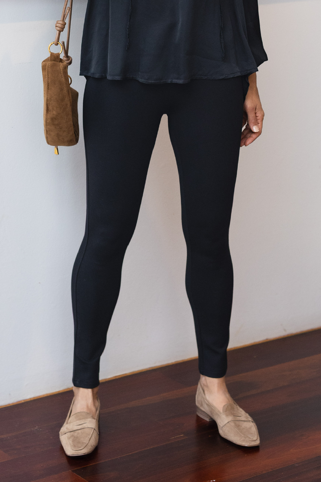 Elsa Black Winter Ponte Pants