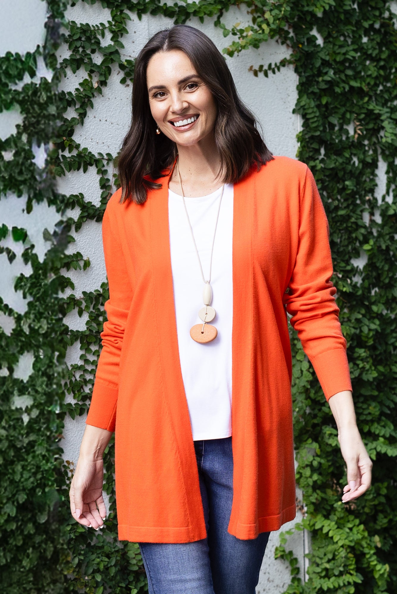 Morocco Orange Knit Cardigan - Blue Bungalow NZ