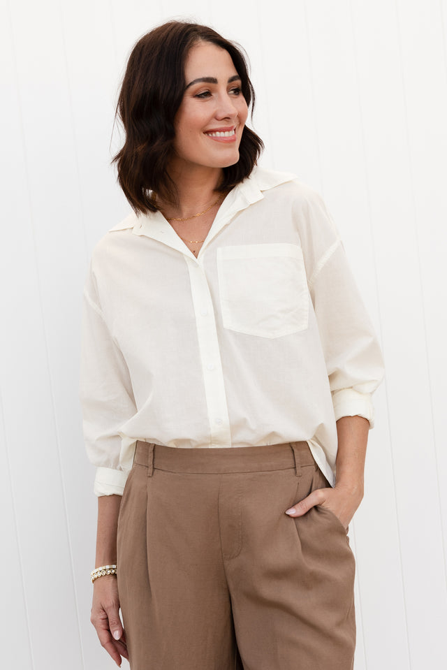 Seattle Ivory Cotton Shirt