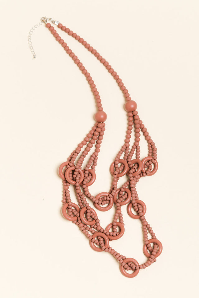 Riina Orange Beaded Necklace image 1