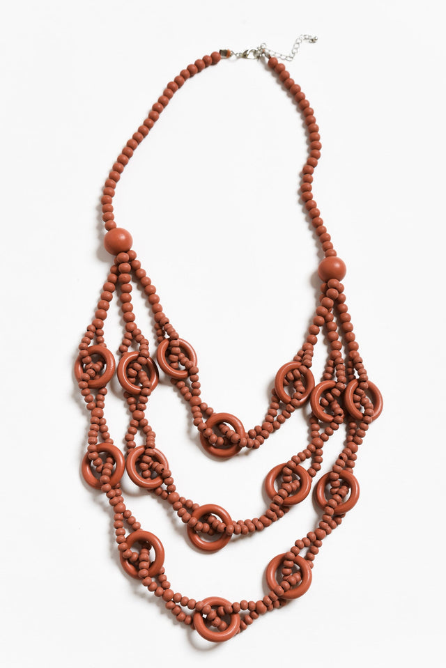 Riina Orange Beaded Necklace
