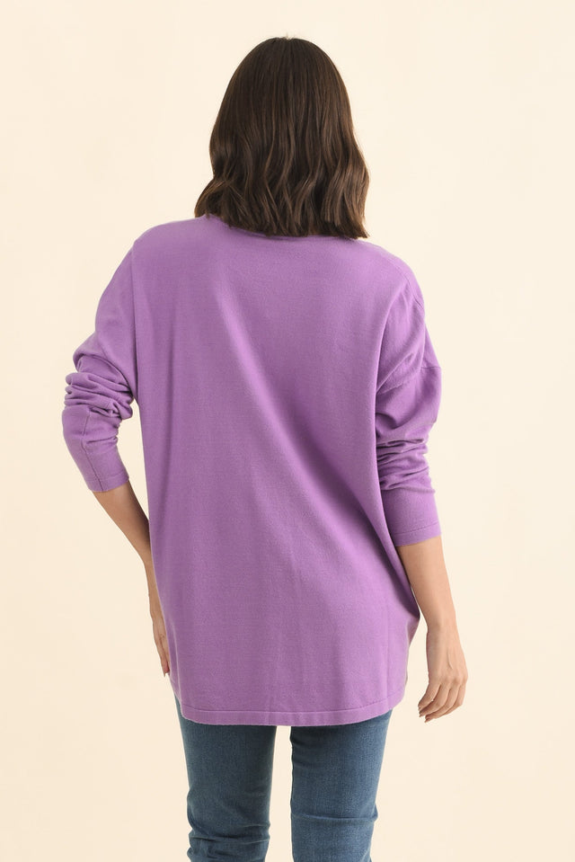 Ronnie Lilac Knit Jumper,Brunette model,alt text|model:MJ image 6