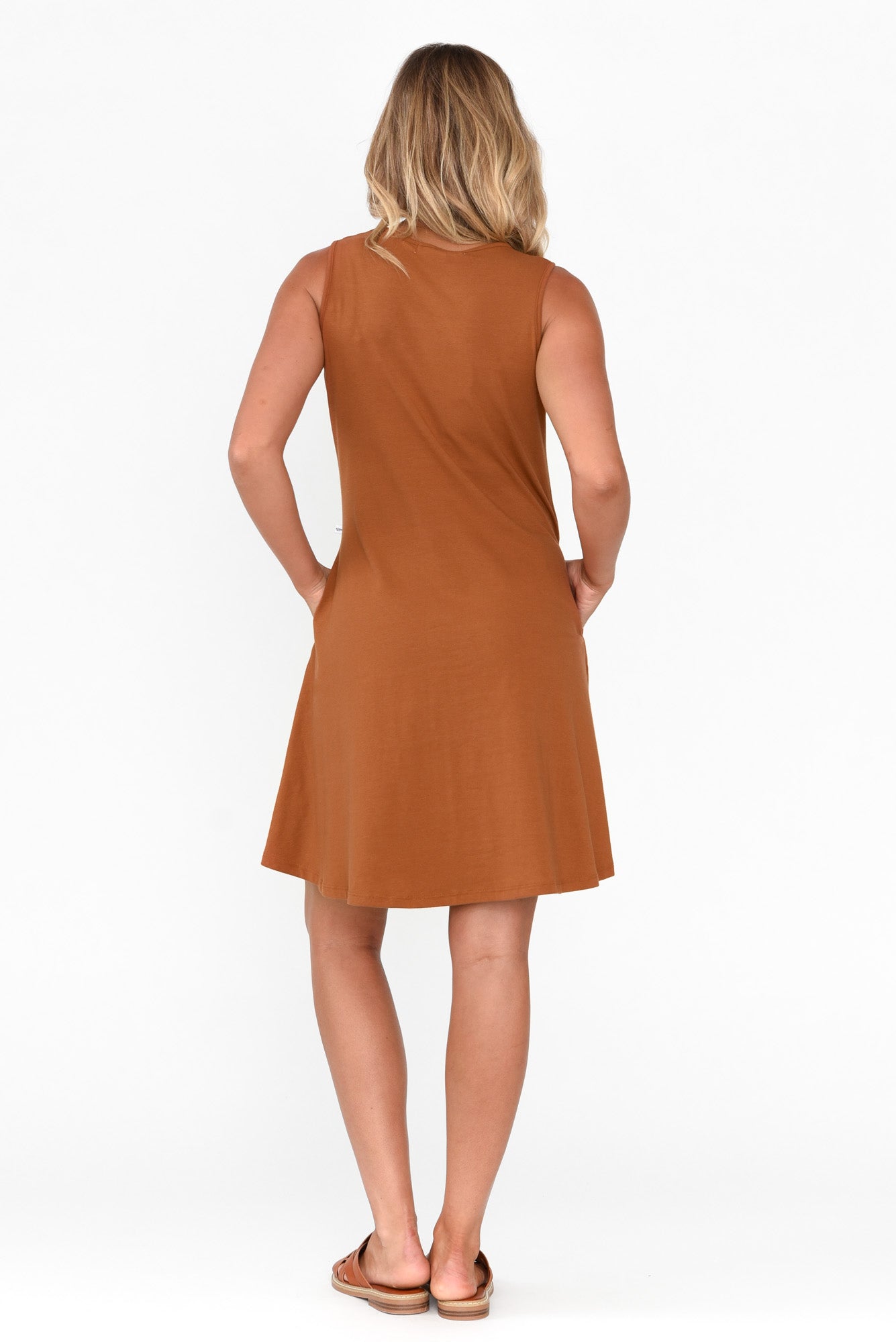 Rust sales swing dress