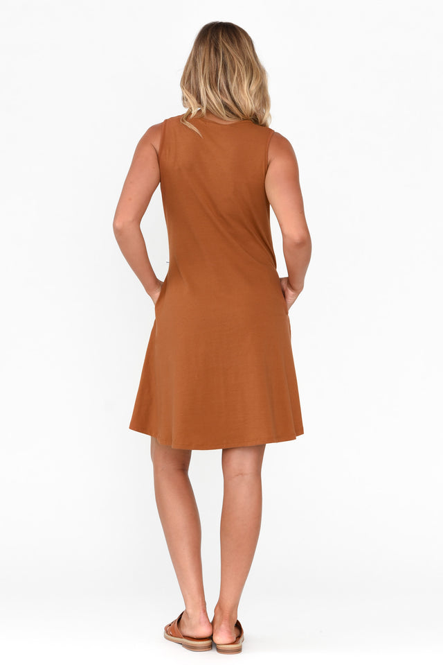 Roxanne Rust Swing Dress image 6