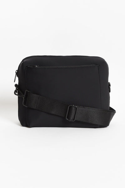 Rudy Black Neoprene Crossbody Bag