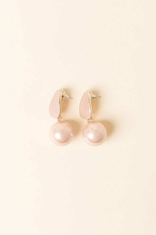 Rumer Pink Pearl Drop Earrings image 1