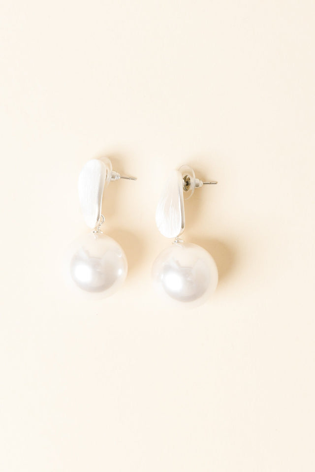 Rumer Silver Pearl Drop Earrings image 1