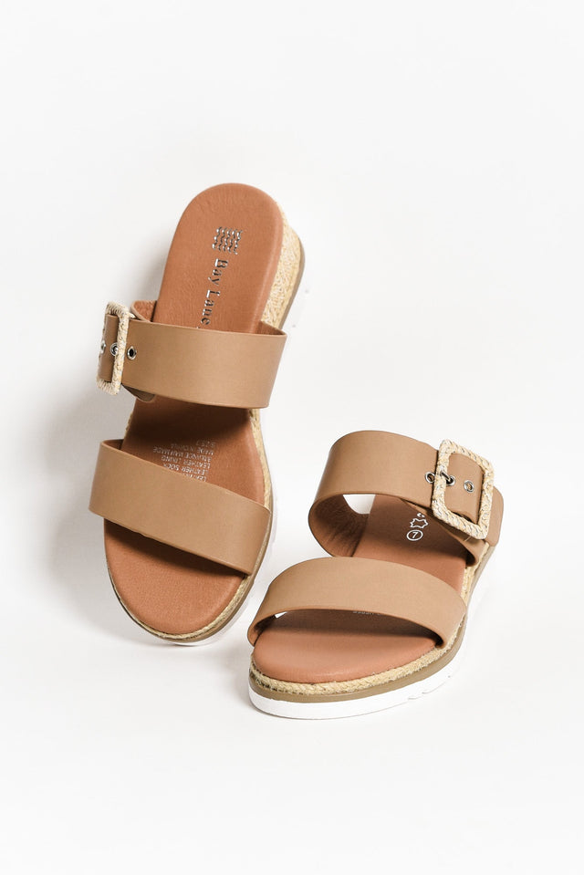 Ryver Taupe Buckle Wedge Sandal image 1