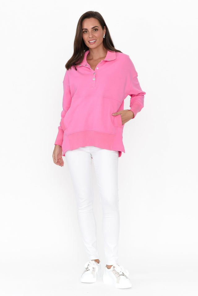 Sadie Pink Cotton Blend Sweater image 7