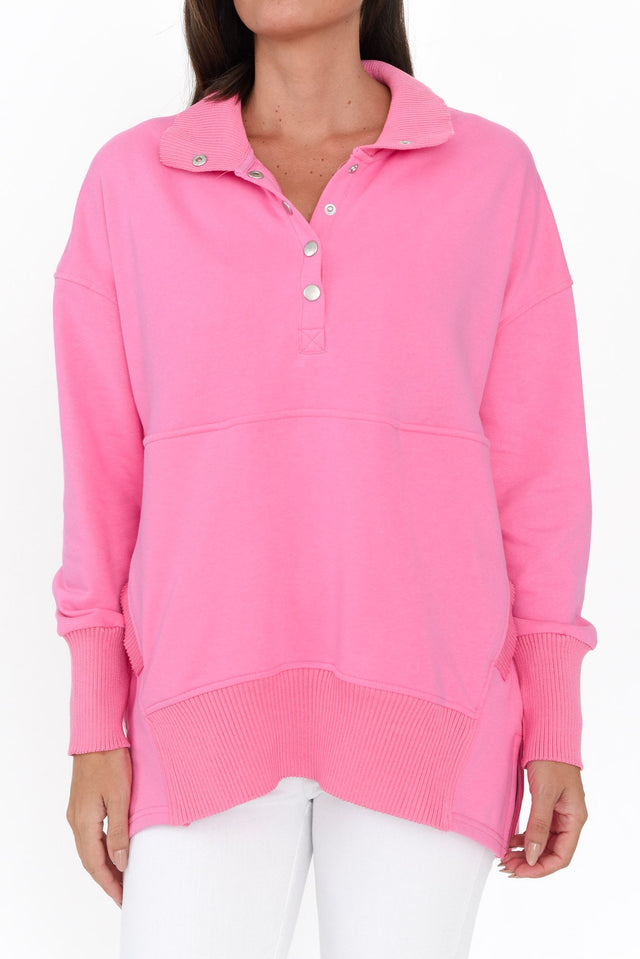 Sadie Pink Cotton Blend Sweater image 6