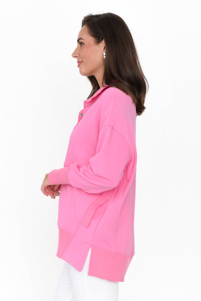 Sadie Pink Cotton Blend Sweater image 4