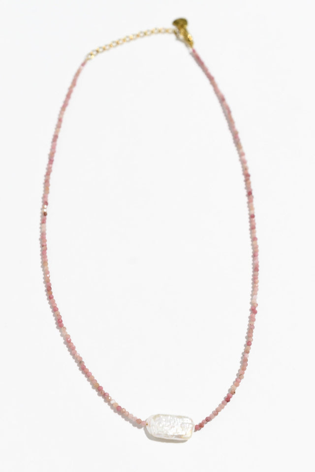 Sado Pink Beaded Pearl Necklace