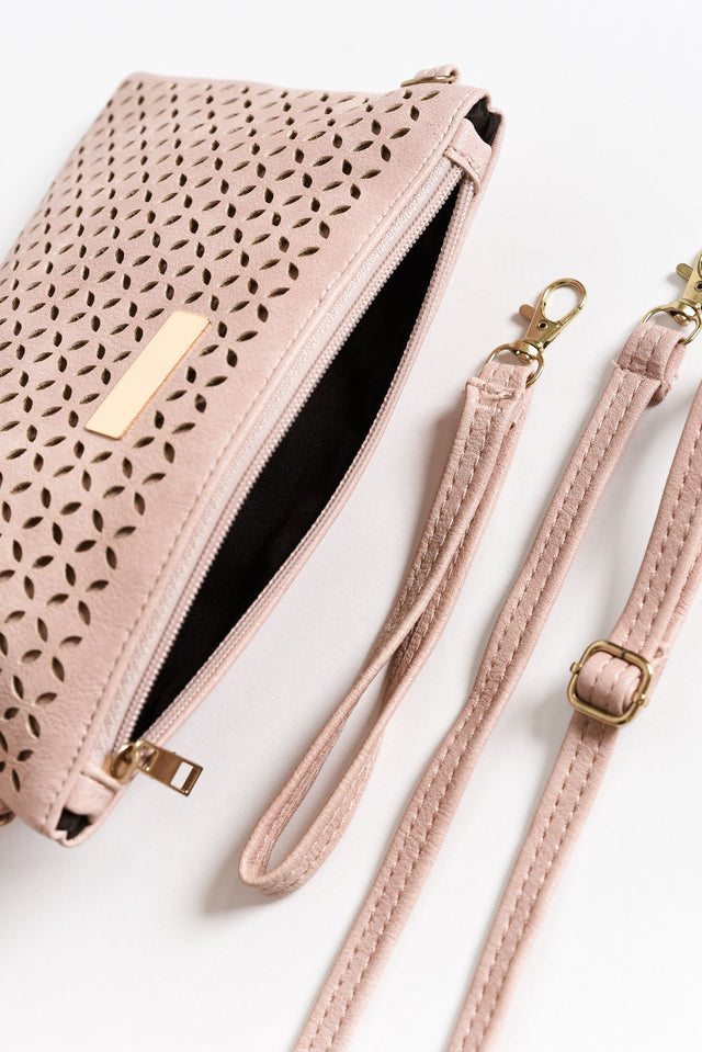 Sagara Blush Embossed Crossbody Bag