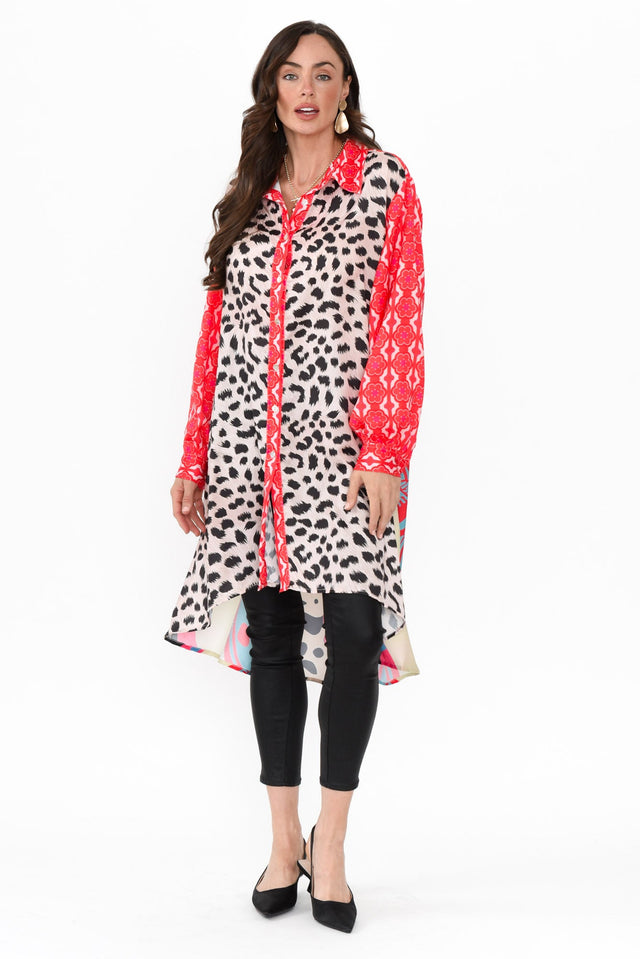 Samantha Pink Leopard Tunic