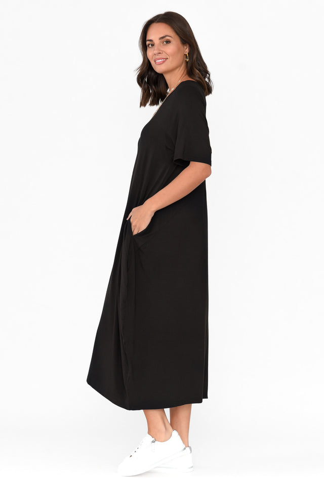 Samiya Black Bamboo Dress