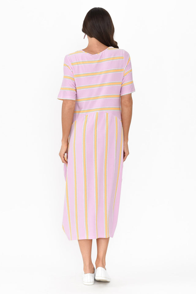 Samiya Pink Stripe Bamboo Dress