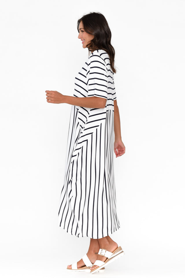 Samiya White Stripe Bamboo Dress image 5
