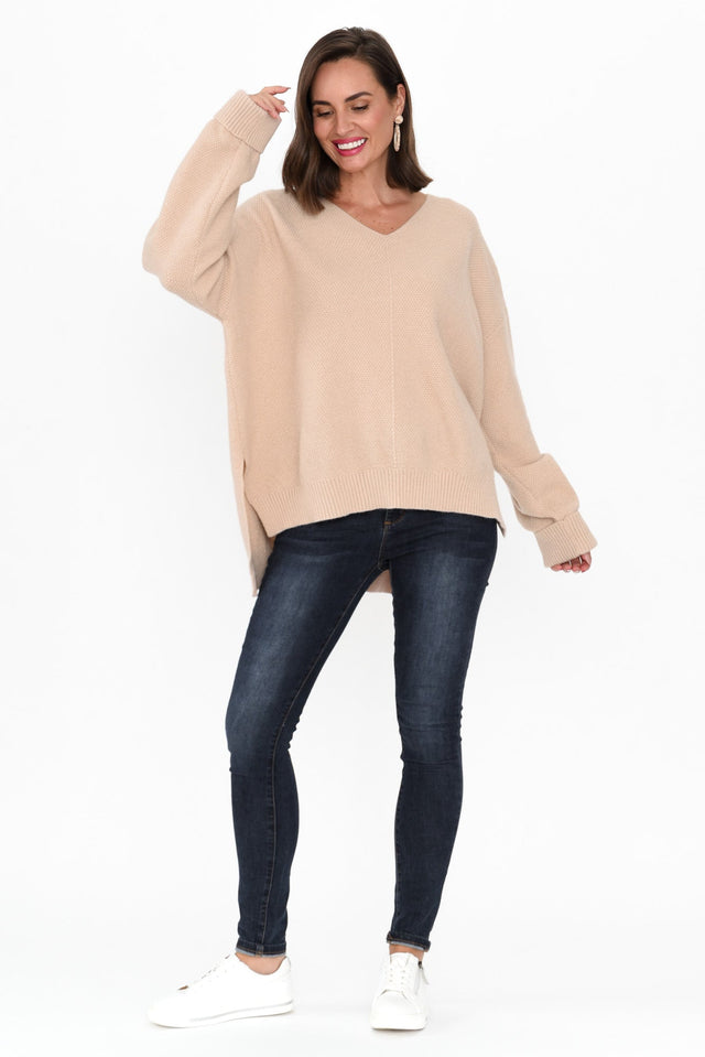 Samy Beige Knit Jumper