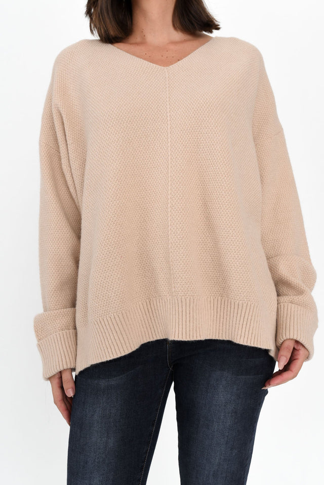 Samy Beige Knit Jumper