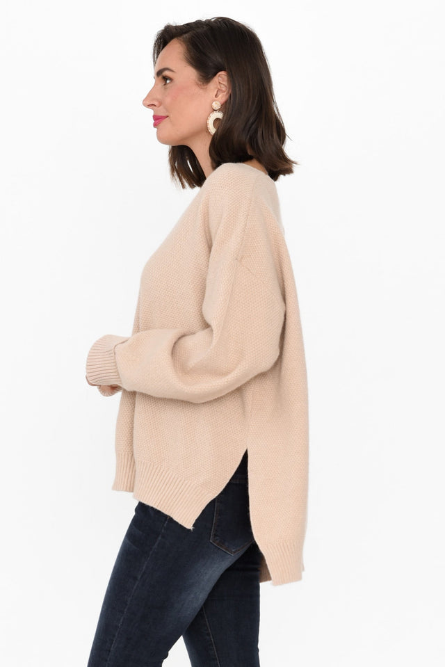 Samy Beige Knit Jumper