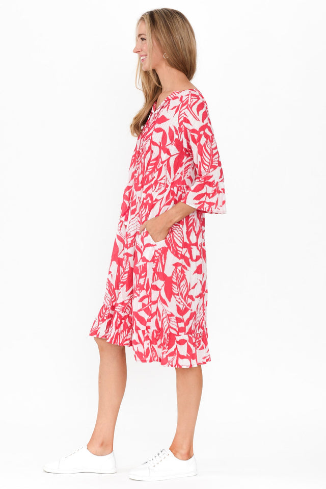 Samy Pink Tropical Cotton Tassel Dress image 5