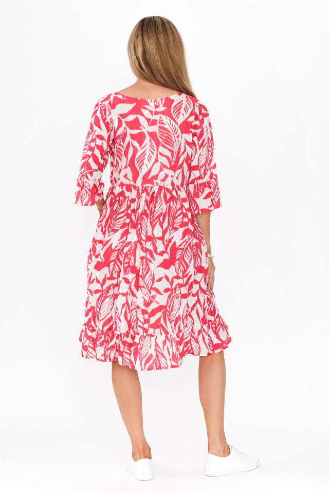 Samy Pink Tropical Cotton Tassel Dress