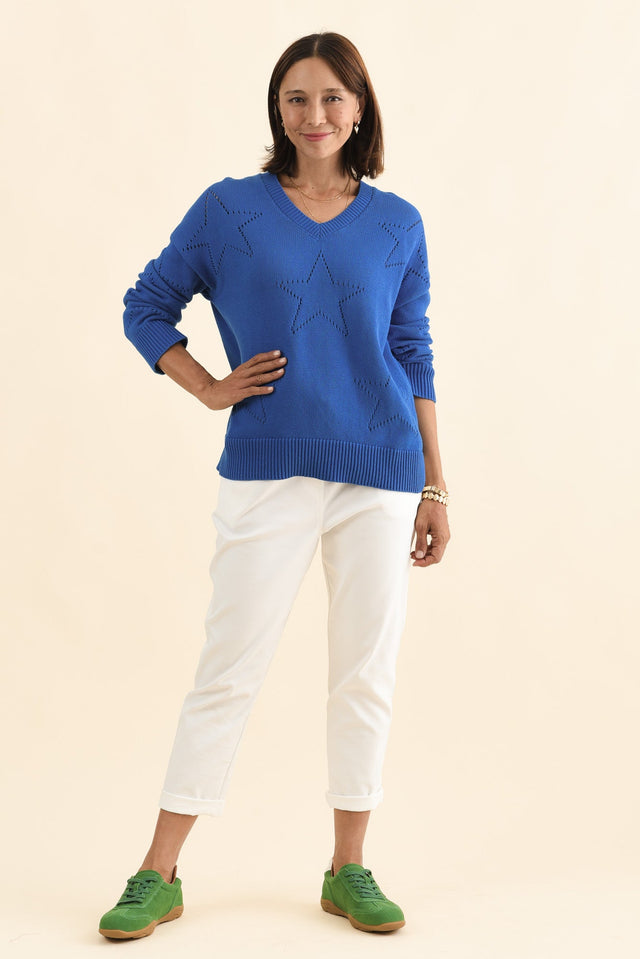 Selene Blue Star Cotton Sweater