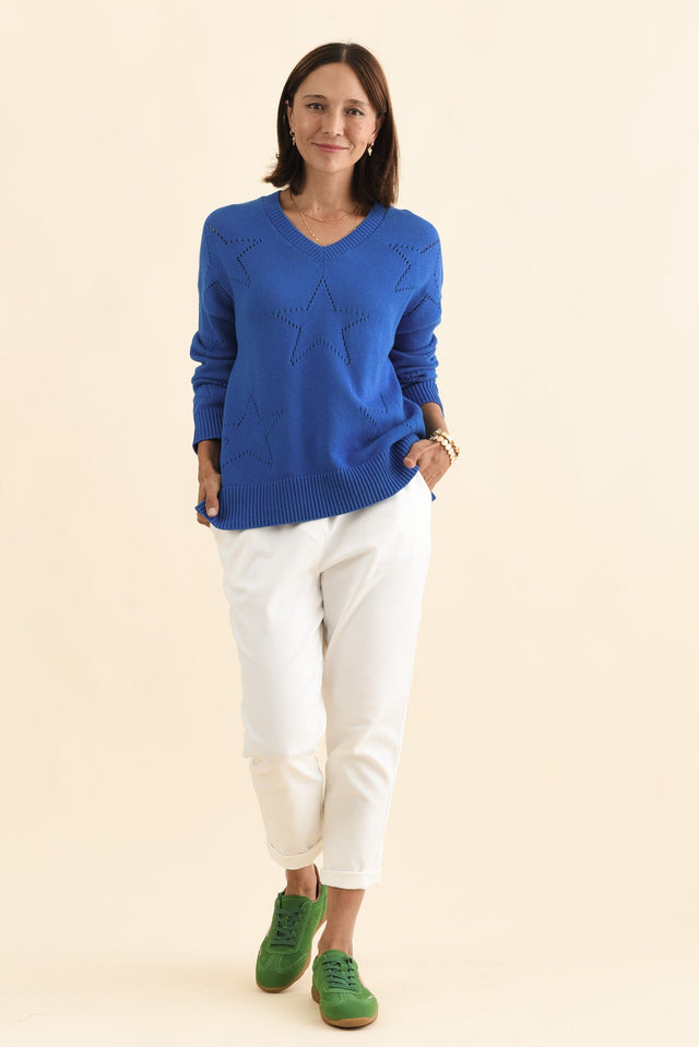 Selene Blue Star Cotton Sweater image 6