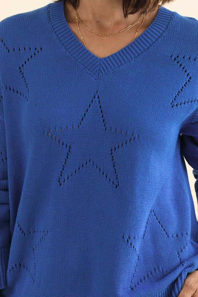 Selene Blue Star Cotton Sweater image 5