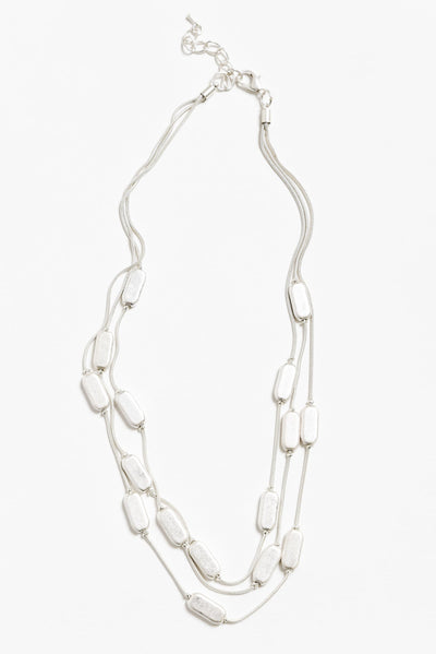 Shan Silver Beaded Necklace
