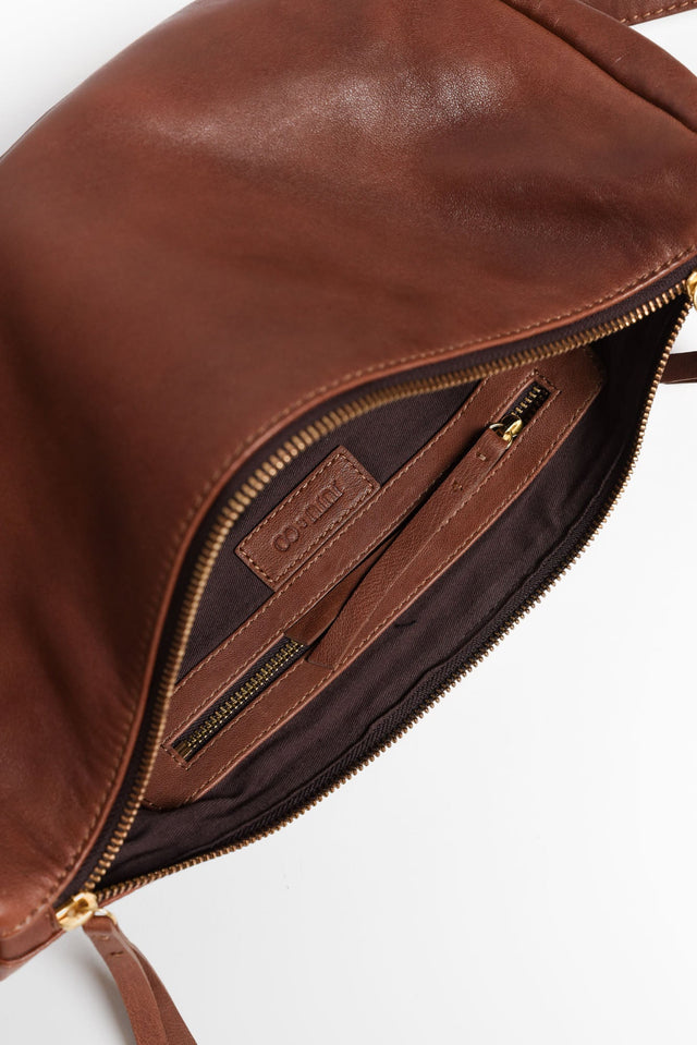 Shasta Cognac Leather Sling Bag image 3