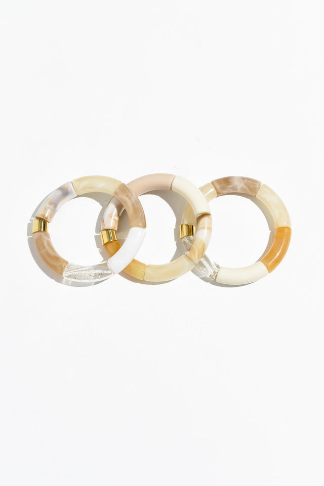 Sheryl Natural Beaded Bracelet Set image 1