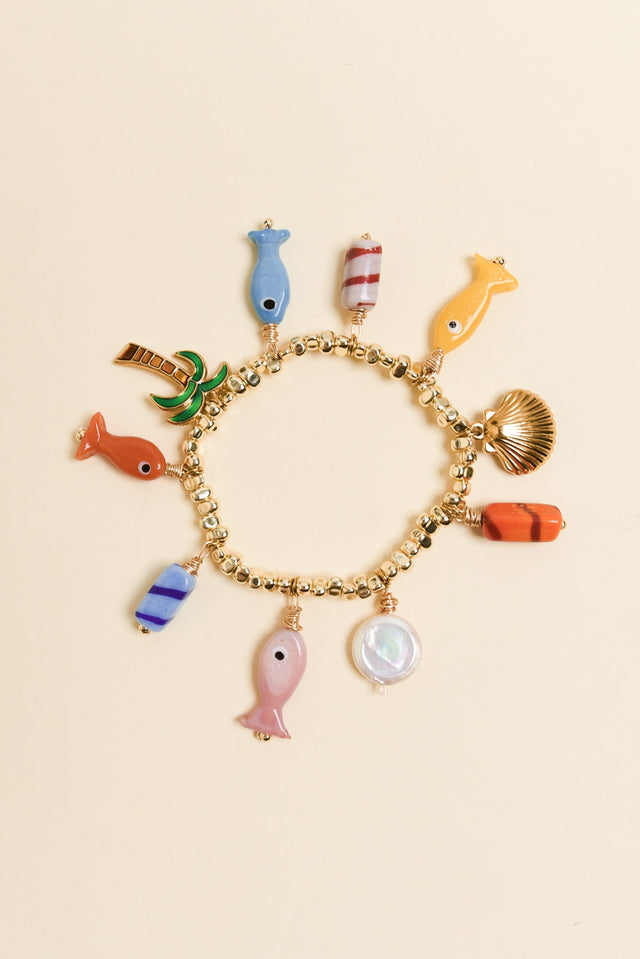 Sian Multi Fish Charm Bracelet