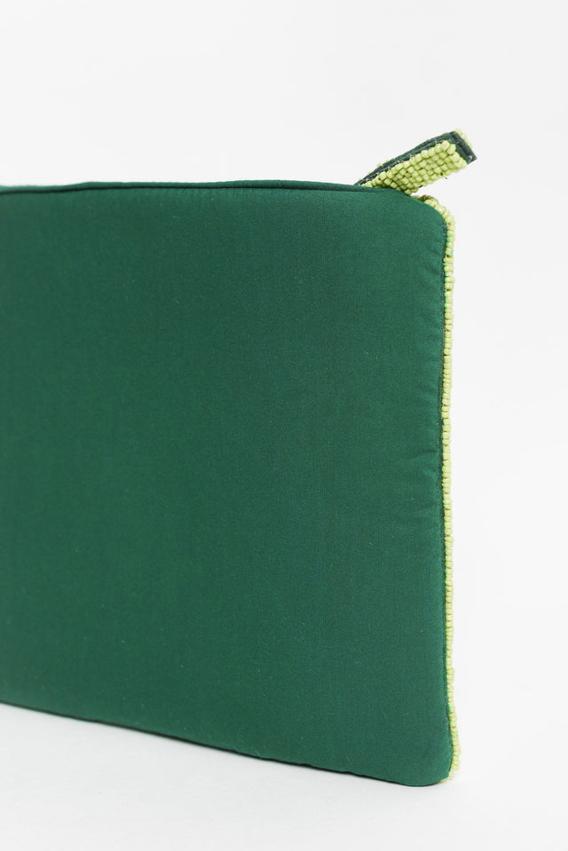 Sicily Green Beaded Clutch image 3
