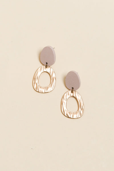 Silva Blush Circle Drop Earrings