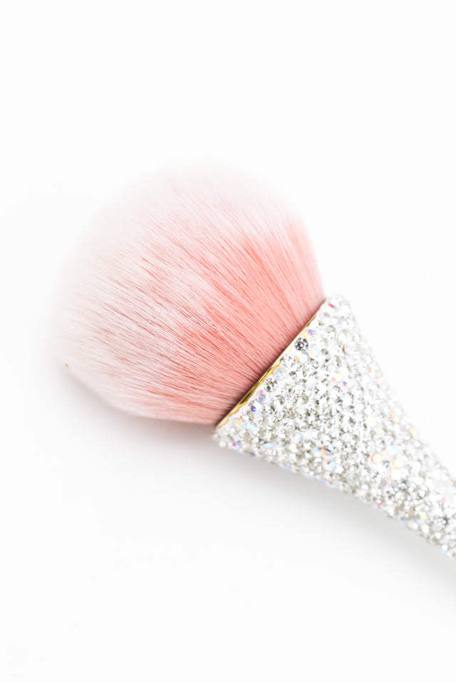 Silver Diamante Cosmetic Brush