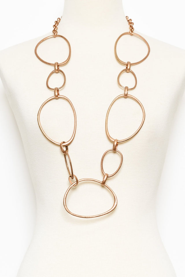 Simone Gold Circular Necklace image 1