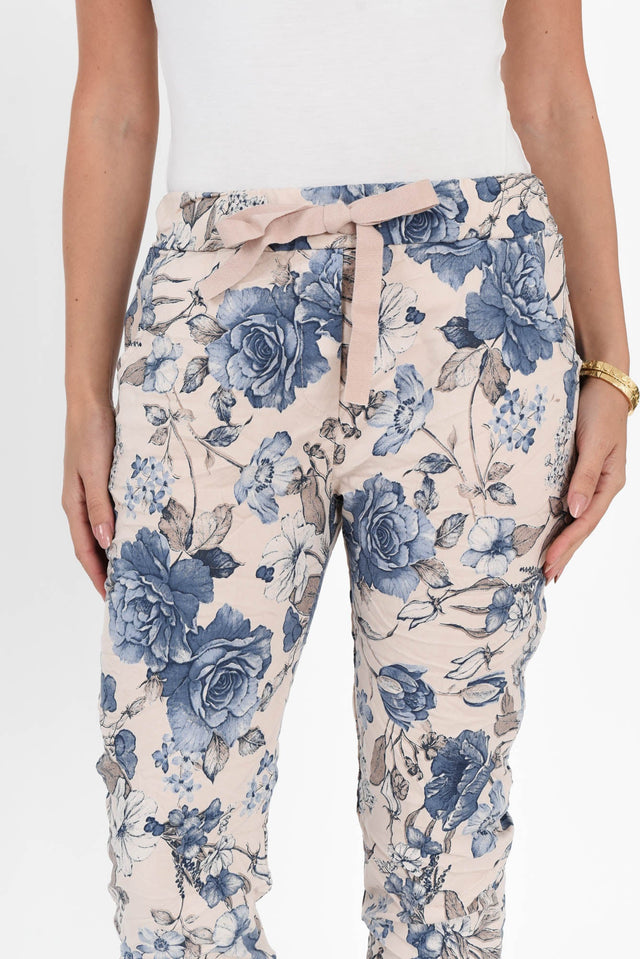 Simpson Pink Floral Stretch Pants,Brunette model,alt text|model:MJ image 6