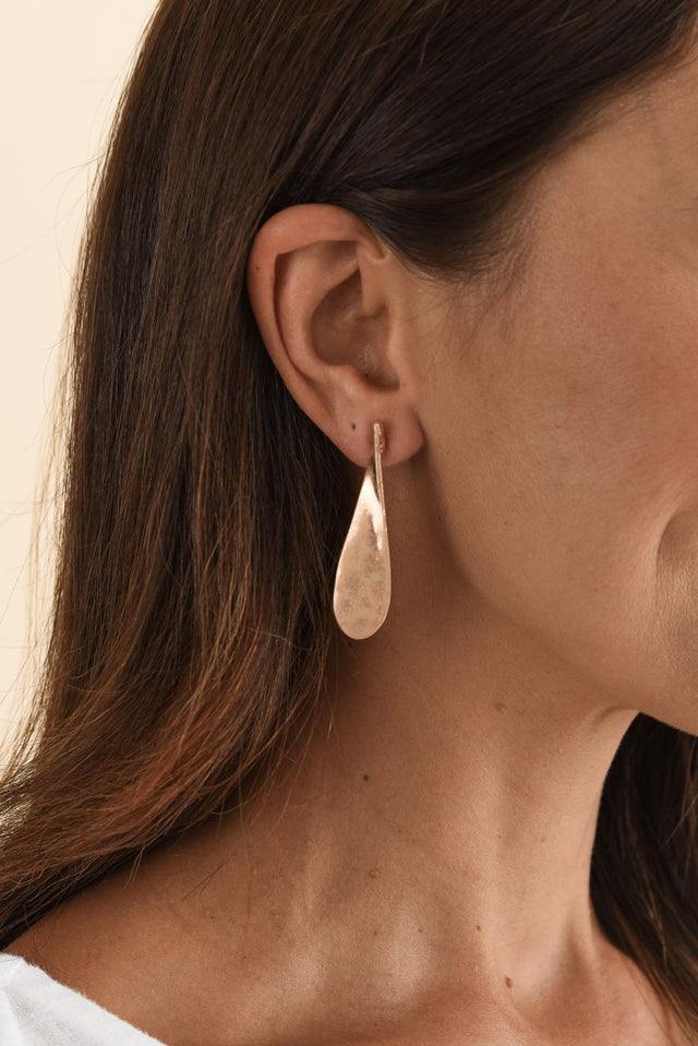 Smila Gold Teardrop Earrings image 2