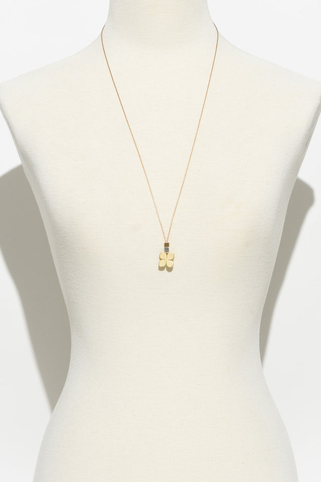 Solana Gold Clover Pendant Necklace