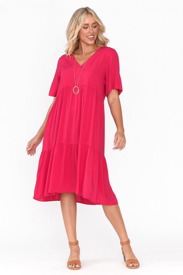 Sonnet Pink Tiered Dress