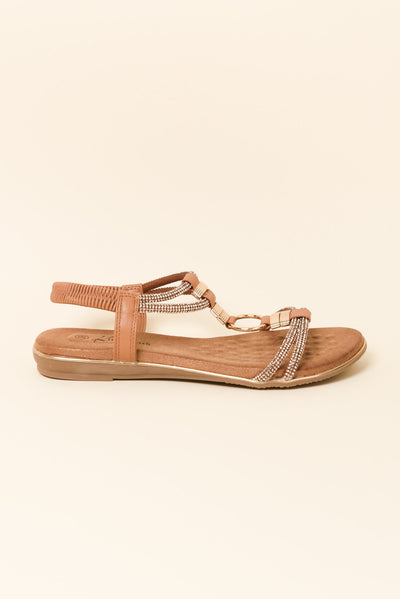 Sony Tan Diamante Sandal