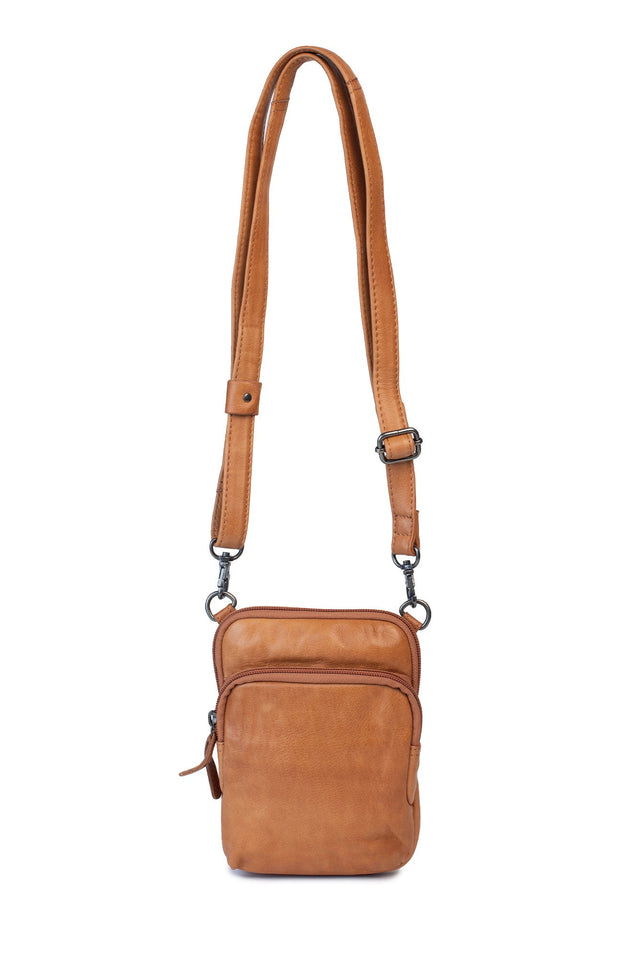 Sophie Tan Leather Crossbody Bag