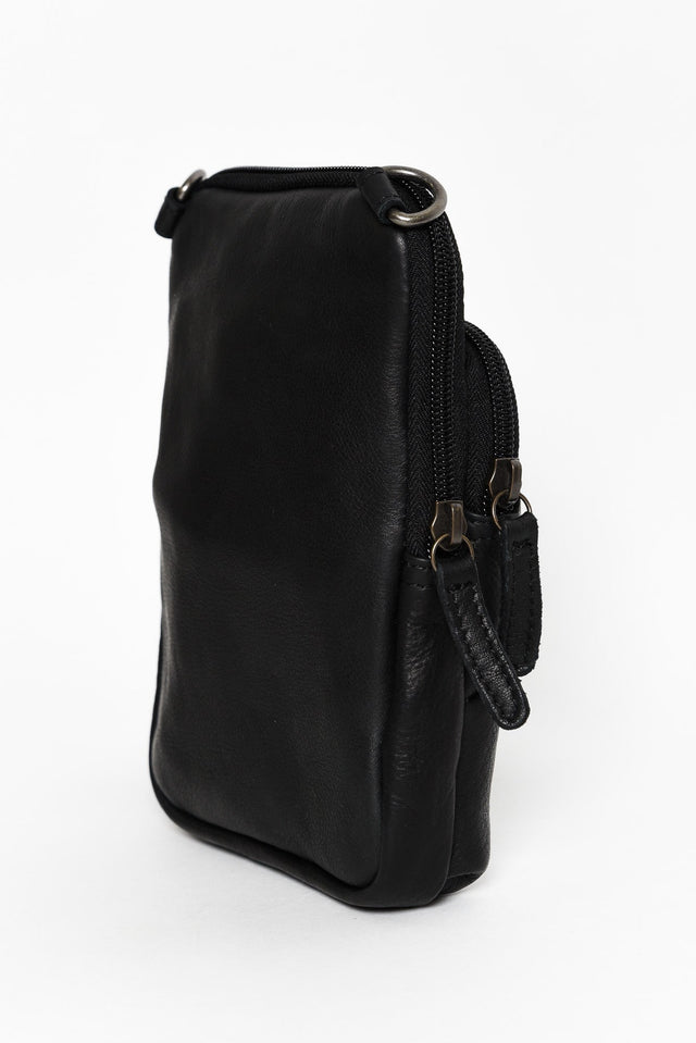 Sophie Black Leather Crossbody Bag