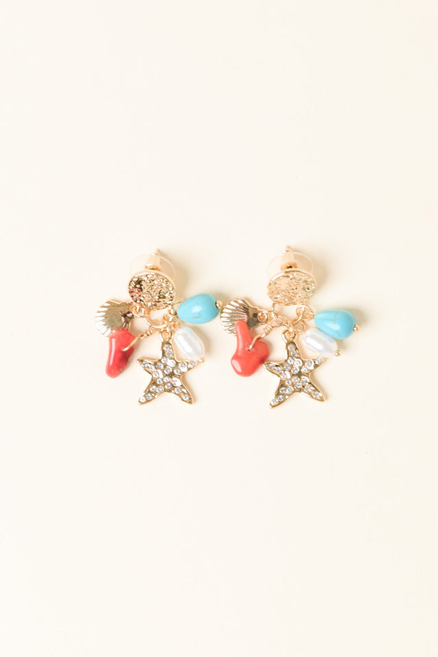 Sosa Gold Sea Charm Earrings image 1