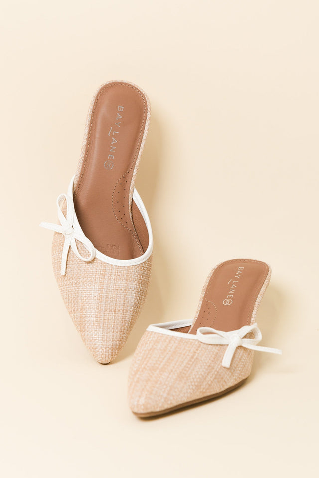 Spender Cream Raffia Leather Heel image 2