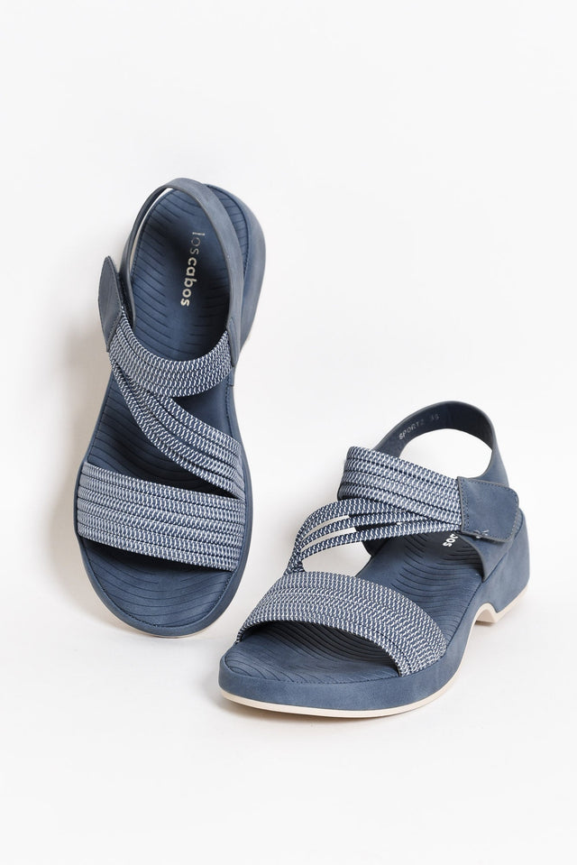 Spiros Blue Crossover Sandal