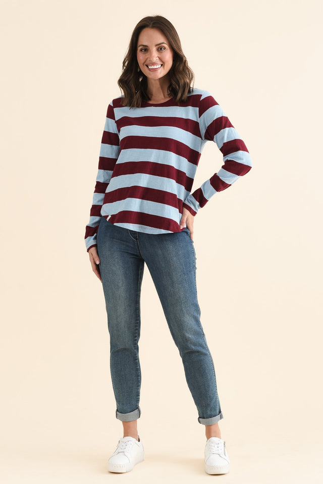 Spritz Light Blue Stripe Long Sleeve Tee