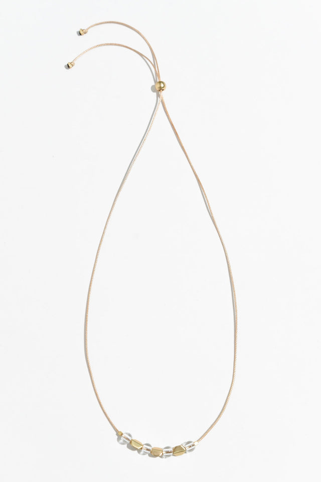 Sunita Gold Beaded Necklace